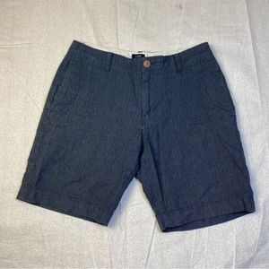 J. Crew Dark Blue Linen-Cotton Beach Short Size 32 EUC